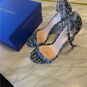 Stuart Weitzman Animal Print Heels - Black and Brown